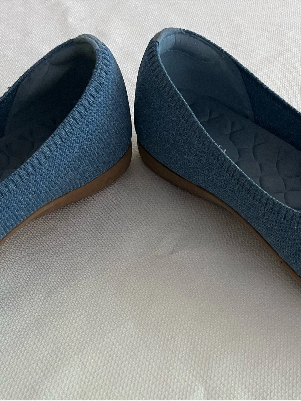 Vivaia Denim Blue Knit Pointed-Toe Flats size 39 1/2 or 8 1/2